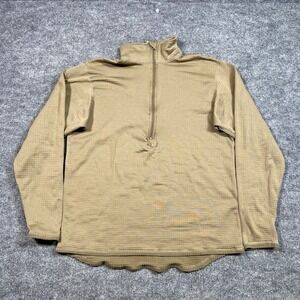 US Military Gen III Level 2 Grid Fleece Mid Weight Cold Weather Shirt Coyote M